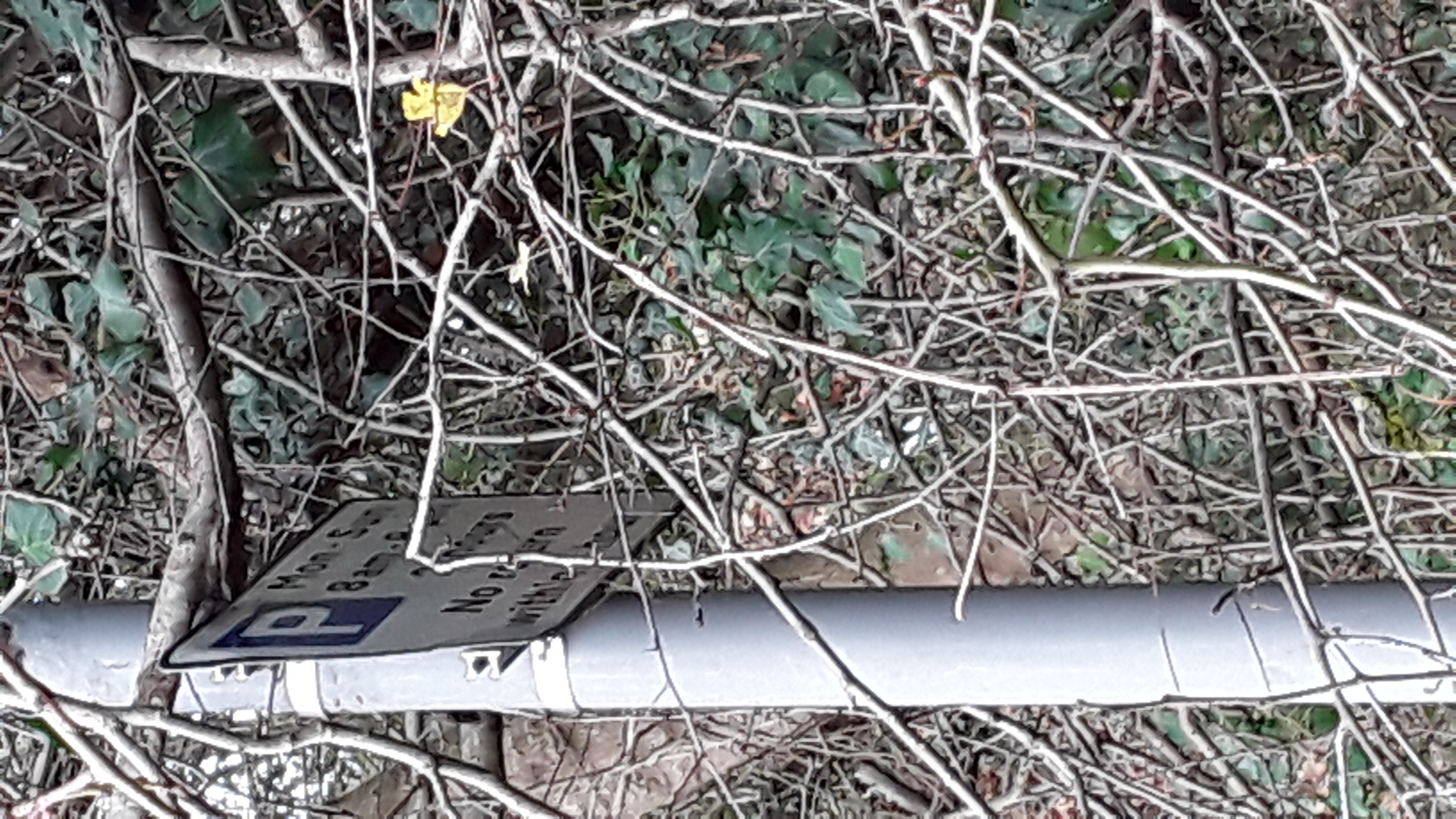  a vandalised parking sign
