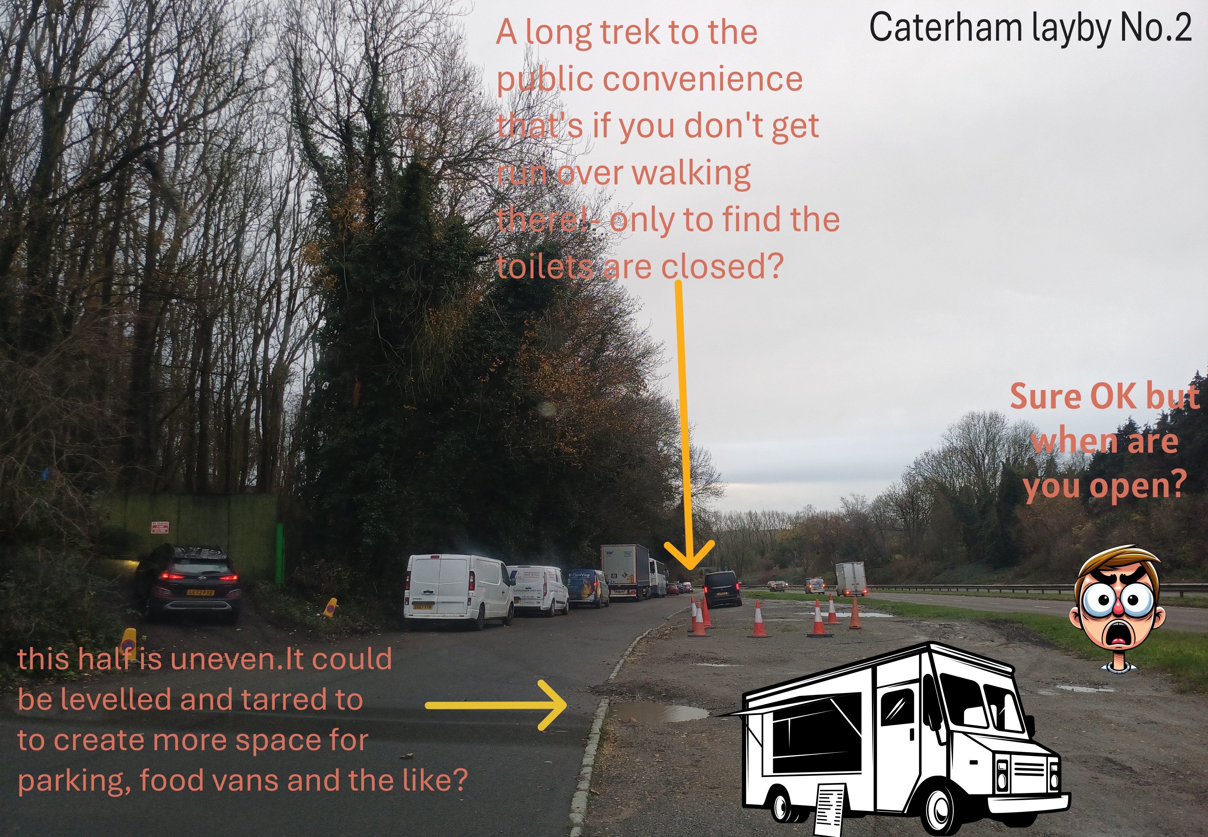 edited picture of Caterham layby No.2