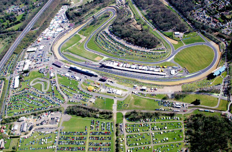 arial map of Brands Hatch racetrack